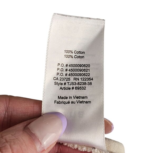 TNA Aritzia Off White Cream Long Sleeve Shirt Dress Sz XXS - Picture 6 of 7